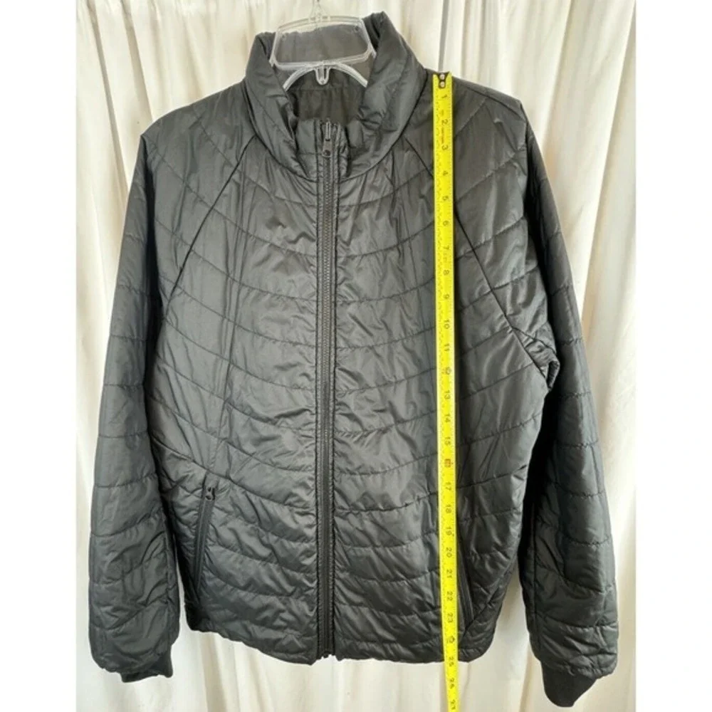 The North Face Black Quilted Puffer Jacket Full Zip Mock Neck‎ L Gorpcore 63-11